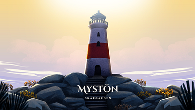 Mystön - Key art 2d 2d art archipelago concept art illustration island lighthouse