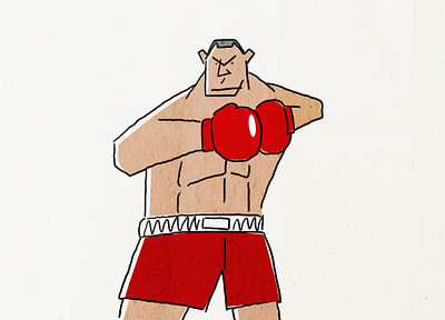 boxing boxing character design illustraion illustration art sports