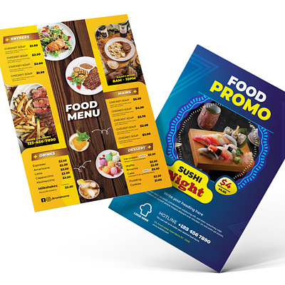 Menu Template flyer design flyer menu menu design menu template promo flyer restaurant menu template design