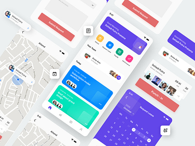 HuRez - Human Resource Information System App app apps clean design design app flat graphicdesign illustration minimalist mobile typography ui uidesign userinterface ux uxdesign uxui