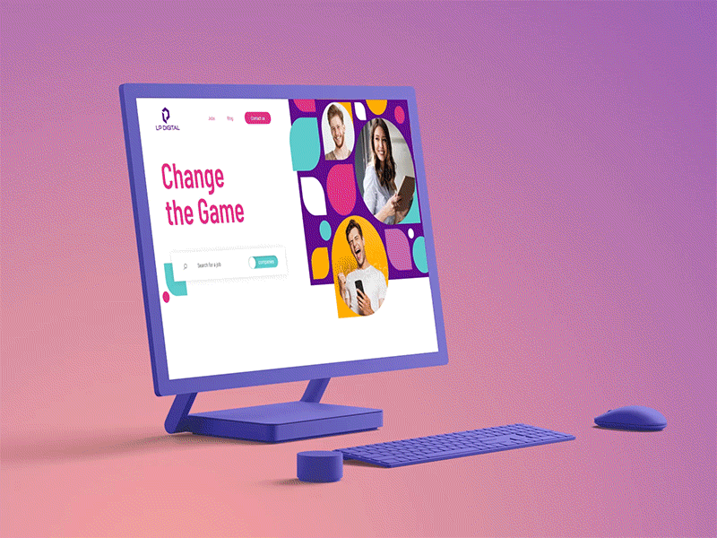 LP scroll branding design hr landing page lp scroll ui ux