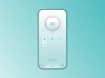 Smart A/C Controller App app design ui ux