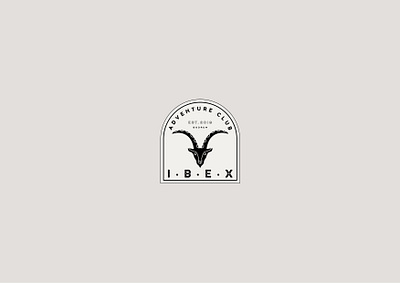 Ibex Adventure Club Logo option No.2 adventure club adventure logo animal art animal character animal icon animal illustration animal logo animal logo design animal logos branding ibex illustration logo minimalism simplicity visual