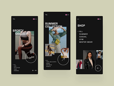 Fashion eCommerce App - Dark | Design by Pineapple UX/UI Studio animation dark app dark mode dark ui design ecommerce app ecommerce business ecommerce design fashion fashion app fashion brand fashion ecommerce motion motion design motion designer motion graphic ui uiux ux uxui