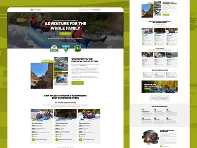 Landing Page // River Drifters branding landing page ui ux web design
