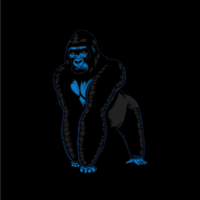 Gorilla illustration africa animal ape gorilla illustration illustrator preservation vector vectorart wildlife wildlife illustration