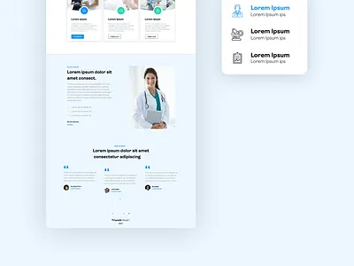 Medical landing page branding design icon ui ui design ux web website