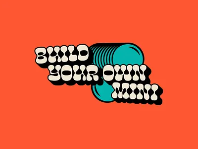 BYOM Badge badge disc disc golf groovy icon illustration lettering logo mark retro type vintage