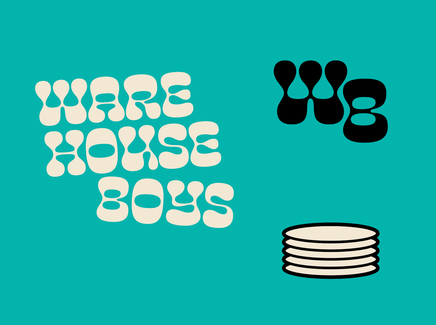 Warehouse Boys Alternates badge disc disc golf groovy icon illustration lattering logo mark monogram retro type vintage
