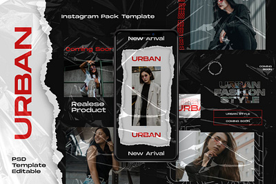 Urban Story & Feed Instagram Template blog design digital art feed instagram instagram banner instagram post instagram post template instagram posts instagram stories instagram stories template instagram story template instagram template post posts social media social media pack social media template social media templates story