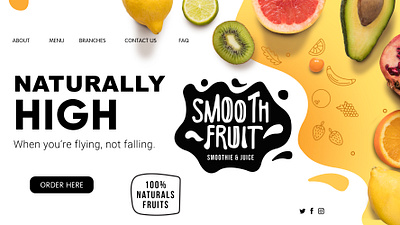 Smooth Fruit art branding design flat graphic design illustration landing page design minimal vector web website