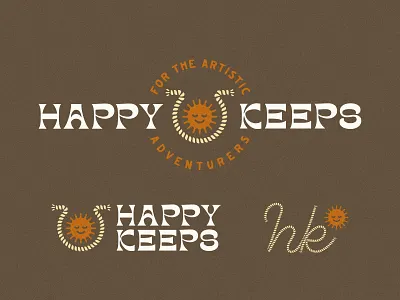 Happy Keeps Branding arizona brand identity branding happy happy keeps happy sun horseshoe lasso lasso letters local logo logo design monogram rope rope letters small business smiley smiley sun sun