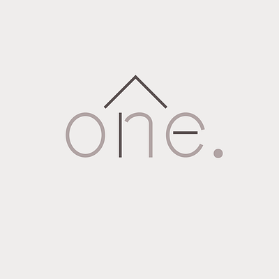 'One' real estate company logo design branding graphic design identity logo logodesign