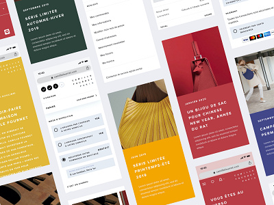 Camille Fournet Mobile design art direction homepage luxury mobile mobile ui ui ux webdesign