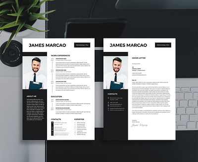 Resume Template 1 page resume 2 page resume a4 art blue clean clean resume creative cv cv template design designs