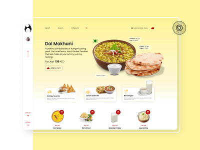 Cloud Kitchen - Corporate Look cart cloud kitchen corporate creative creative design design dubai ecommerce food illustration minimal pramod sinha shopping tecblic template ui ux web