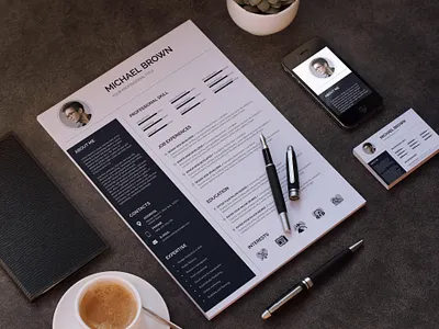 Professional Resume 1 page resume a4 ai clean clean resume creative cv cv template design infographic job job application printing design professional psd resume resume cv resume template white word
