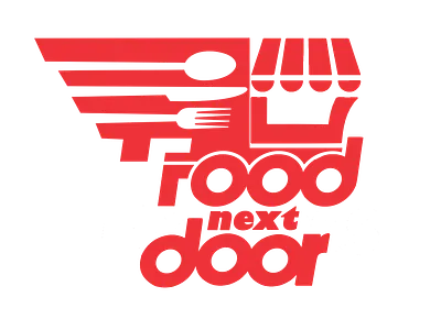 Food next door banners and logo food app