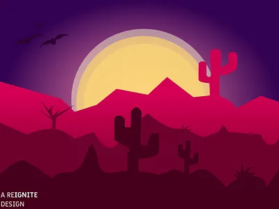 Silent Desert design gravit illustration vector