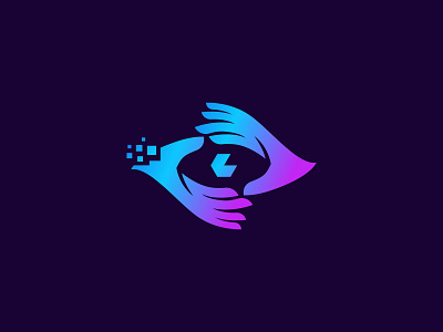 VR / AR augmentedreality digital eye hand icon logo virtualreality