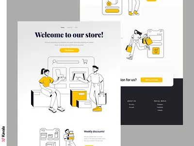 Shopping landing page dailyui e commerce figma homepage illustration illustrations kavala landing page shop shopping shopping app ui ui design uiux