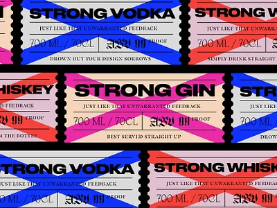 Strong Spirits | Passion Project beverage beverage packaging drinks gin label label design label packaging packaging passion passion project spirits strong vodka whiskey wip