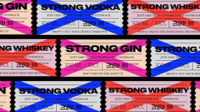 Strong Spirits | Passion Project beverage beverage packaging drinks gin label label design label packaging packaging passion passion project spirits strong vodka whiskey wip