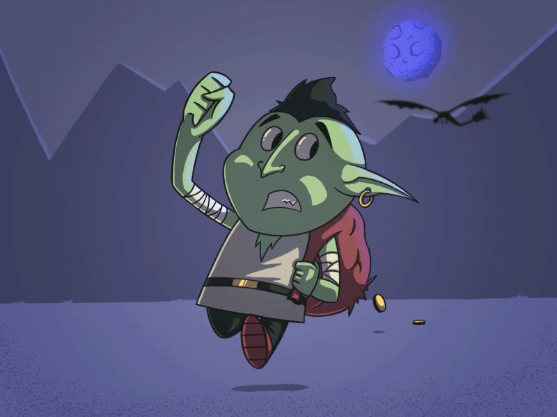 Goblin Thief animated gif animation 2d framebyframe photoshop