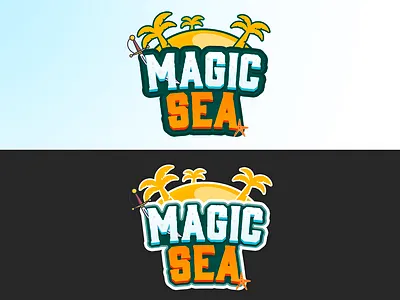 Logo Magic Sea branding design logo typography vector