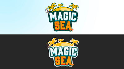 Logo Magic Sea branding design logo typography vector