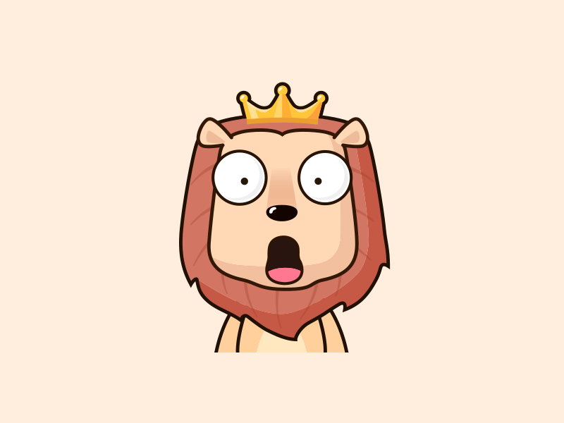 Lion King series memes - Terrified animation app flat icon illustration meme ui