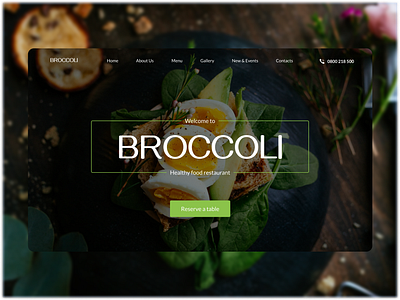 Healthy food restaurant website design food healthy food homepage landing page lending page promo site restaurant ui ui ux ui design website