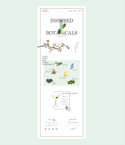 Gin Company Website design gin product design ui ux web design