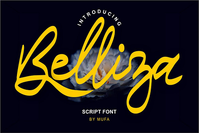 BELLIZA - Elegant Script Font by Mufa app branding calligraphy design font font design script font typography web website