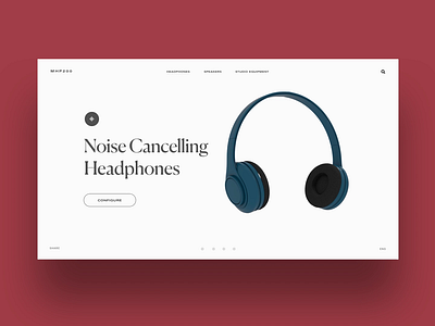 Headphones Configurator 3D Experiment 3d ecommerce headphones interaction motion motion design render ui