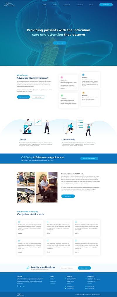 Advanced Physical Therapy website design ui web website