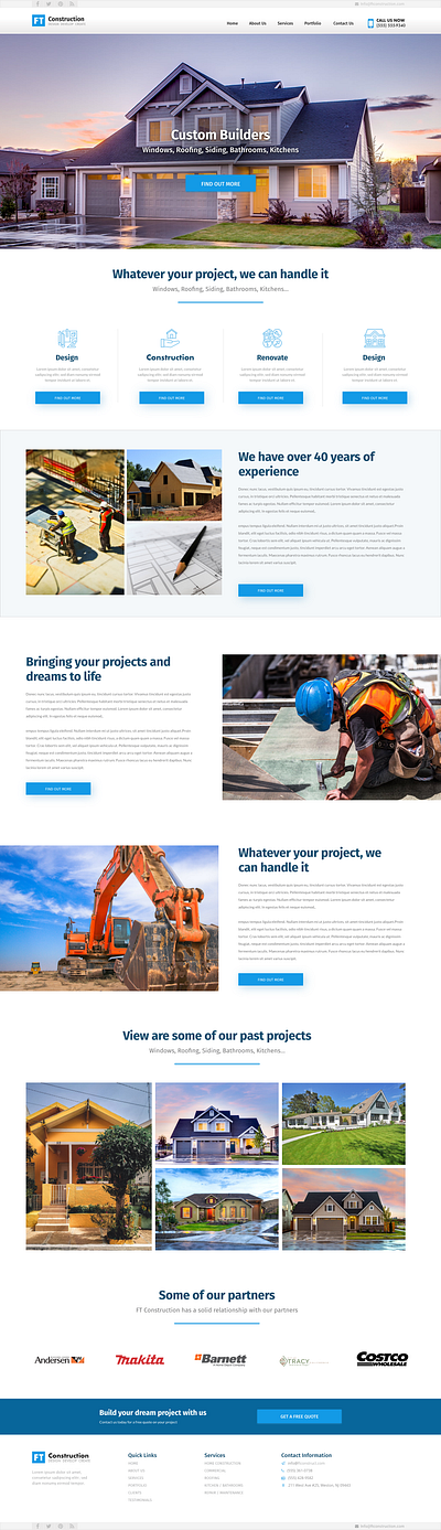 FT Construction website app ui branding web design website website design