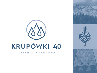 KRUPÓWKI 40 / shopping center 🌄 brand branding center design designer icon identity logo logodesign logodesigner mark mountain shopping simple symbol