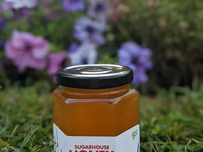 Raw Wildflower Honey branding honey label label design