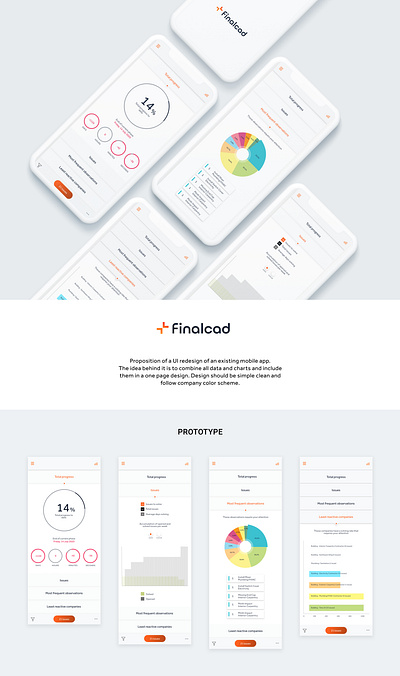 FINALCAD UI mobile redesign proposition app design charts ui clean ui data design minimalism mobile app design mobile design mobile ui