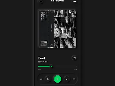 my redesign on Spotify's music player dailyui design mobile app mobile ui music music player neumorphic neumorphic design neumorphism neumorphism ui song spotify spotify cover ui ux
