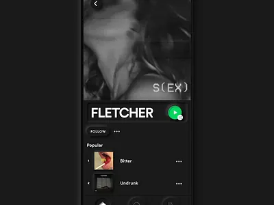 FLETCHER on Spotify dailyui design mobile app mobile ui music neumorphic neumorphic design neumorphism neumorphism ui spotify spotify cover ui user experience ux