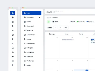 CRM Dashboard [Preview] crm dashboard dashboard ui drm design icons menu menubar nav navigation navigation bar navigation design navigation menu product design productdesign user interface ux