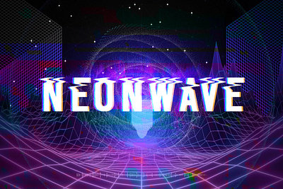 Neonwave Retro Future Landscape 80s abstract future futurewave glitch grid retro retro design retrowave shapes synthwave texture vaporwave