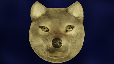 Wolf 3d blender 3d eevee fur hair render render 3d texture texture paint wild animal wolf