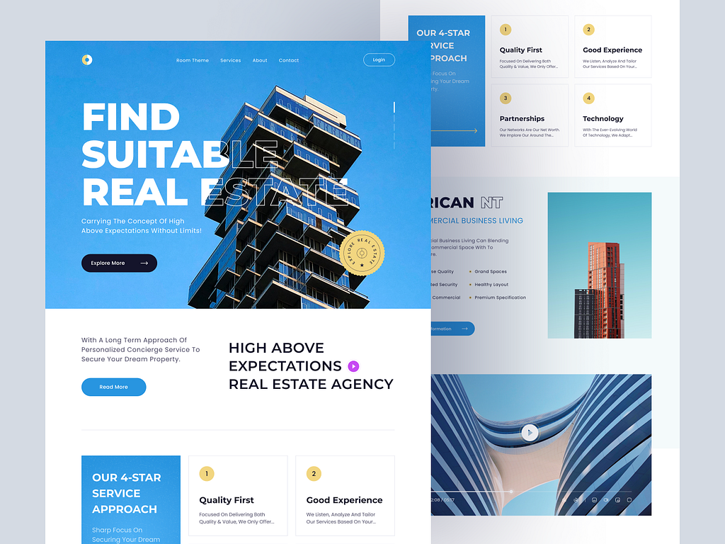 Kimmie - Real Estate landing Page by Fariz Al 👋 for 10am Studio on Dribbble