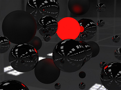 Cinema 4d 3d 3d art balls black cinema 4d glow red