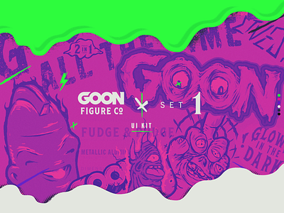 Goon UI Kit hand drawn handlettering illustration styleguide texture typogaphy ui ui design