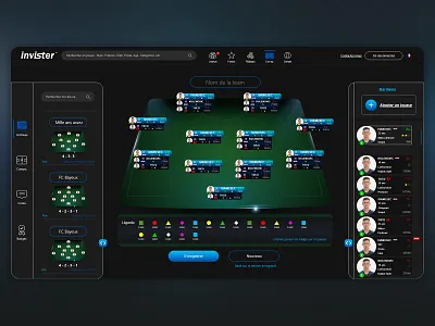 Football management web app ⚽ 11 players blue design e game football gameplay invister leaderboard lineup management app player soccer sport statistic web app