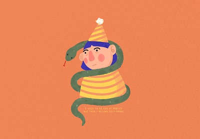 I used to be fun at parties character digitalart first shot firstshot illustration photoshop